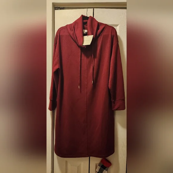 Cynthia Rowley Drawstring Cowl Neck Dress - Picture 1 of 6